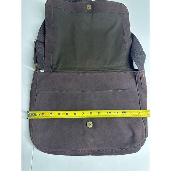 Benetton Brown Suede Messenger Crossbody Bag Briefcase Laptop See Description - Picture 6 of 16